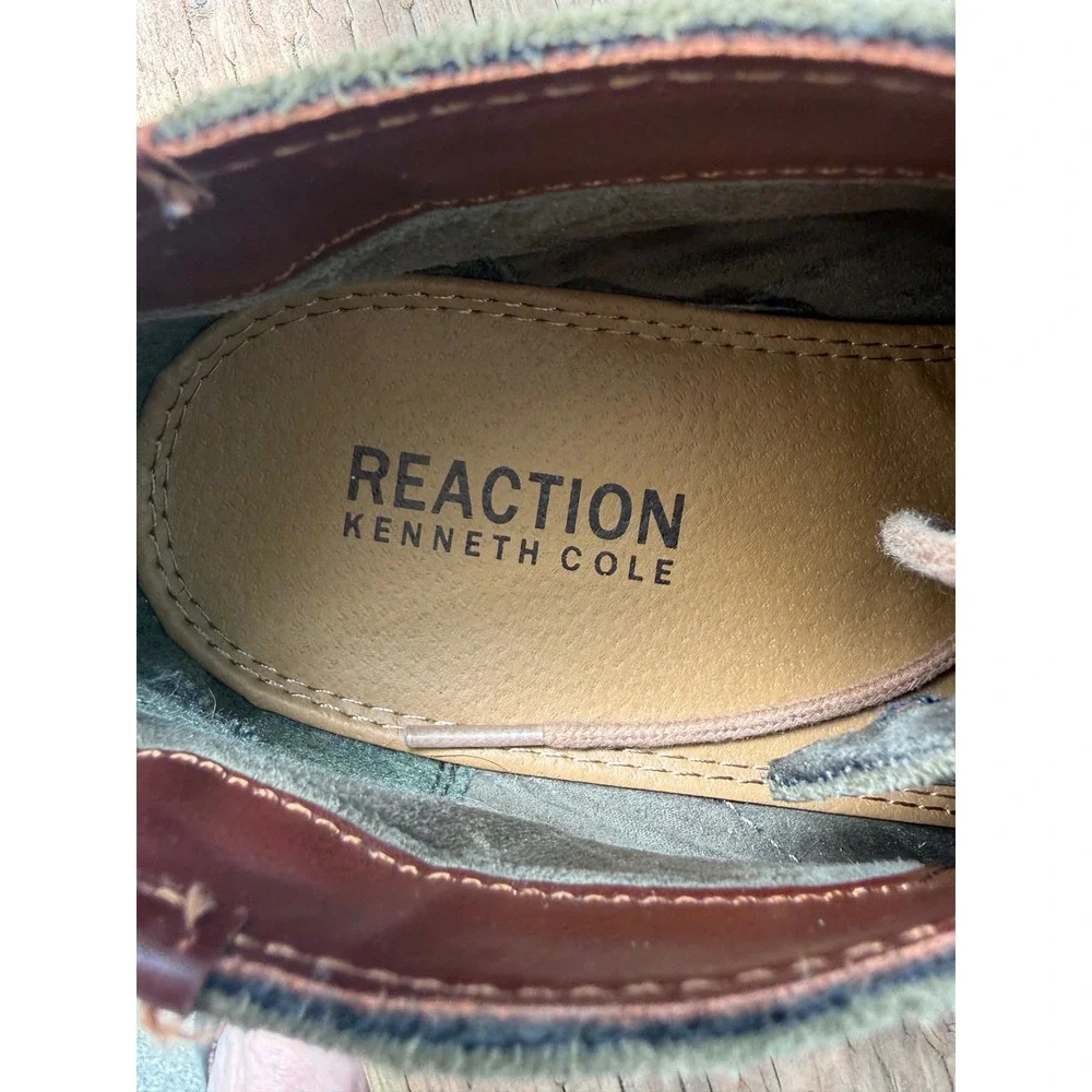 Kenneth Cole Reaction Chukka Boots Mens 9M Olive Green Suede Desert Sun